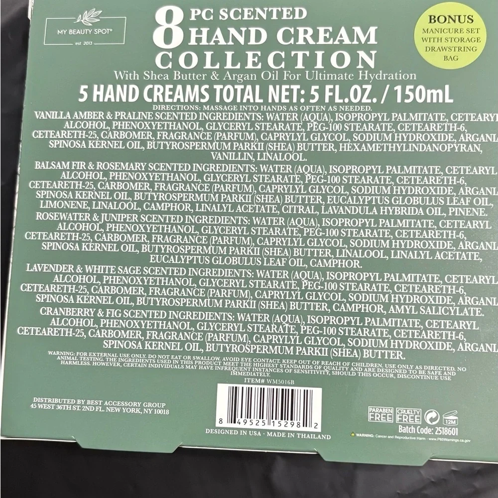 MY BEAUTY SHOP 8 PIECE SCENTED HAND CREAM COLLECTION GREAT STOCKING STUFFER